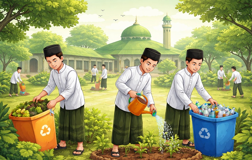 Disiplin Lingkungan sebagai Pendidikan Karakter Santri