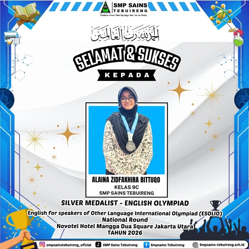 Membanggakan! Kisah Alaina, Siswi SMP Sains Tebuireng di Dunia Olimpiade