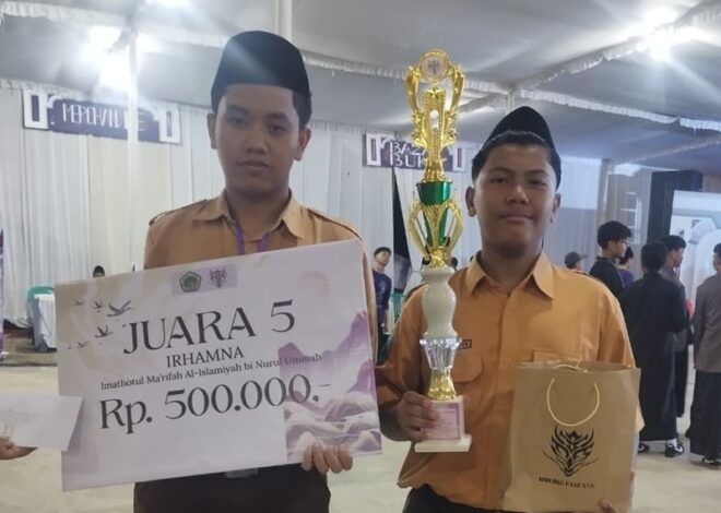 Tim MTs Salafiyah Syafiâiyah Tebuireng Tembus 5 Besar IRHAMNA di 17th MBI Big Fair Amanatul Ummah Pacet